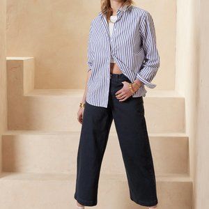 BANANA REBUBLIC PETITE WIDE-LEG CROP JEAN
